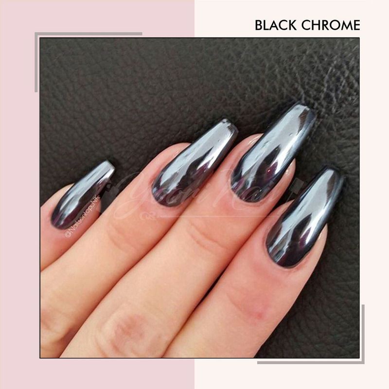 Chrome powder mirror powder nail art holographic nails powder bubuk mirror effect chrome efect