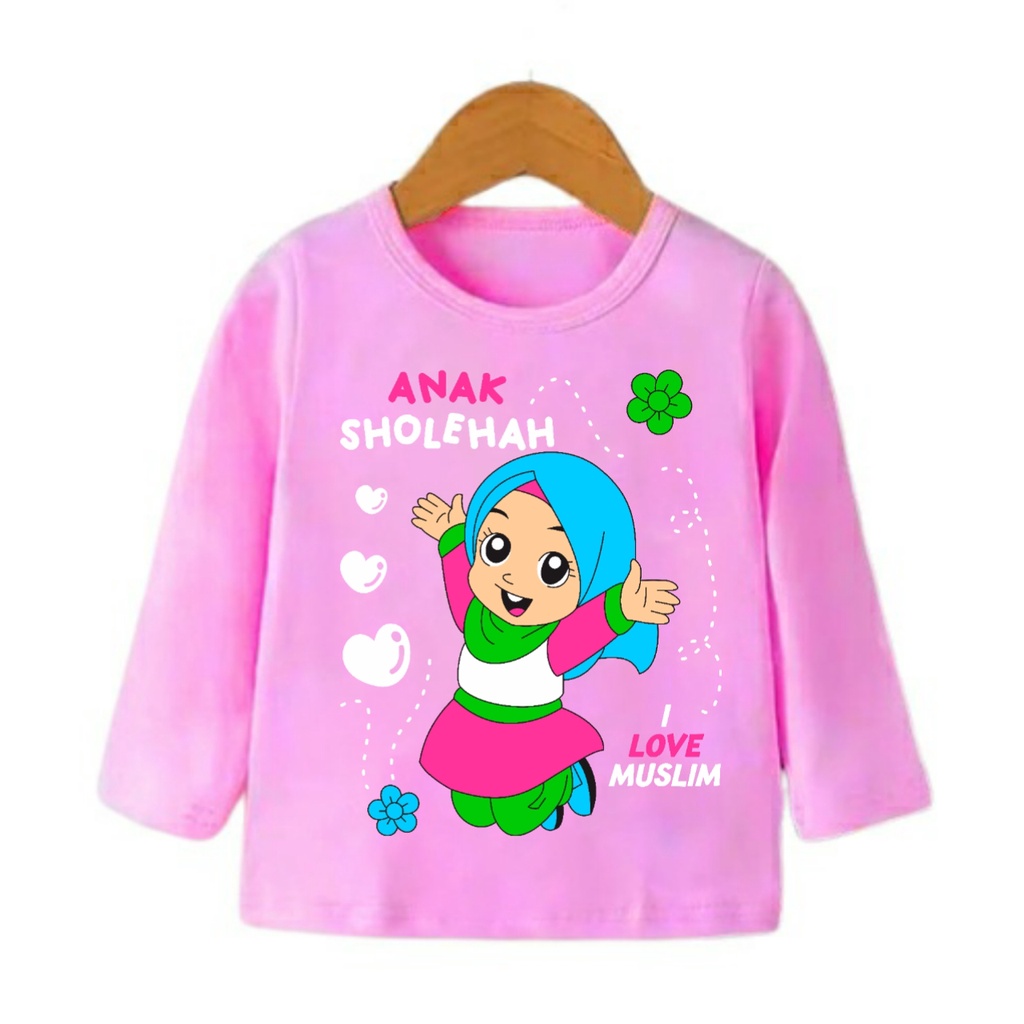 kaos anak perempuan lengan panjang muslimah 28