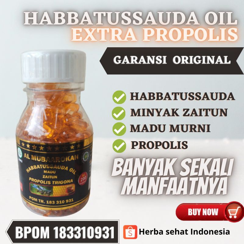 Habbatussauda Habatusauda Habatussauda Habbatusauda Oil Kapsul Extra PROPOLIS Trigona AL MUBAROKAH