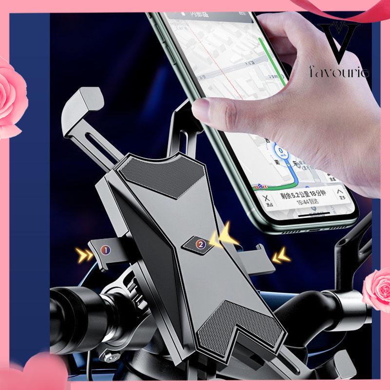 [COD]Braket Ponsel Baterai Sepeda Motor Listrik Mengendarai Mobil Braket Sepeda Navigasi Shockproof-FA