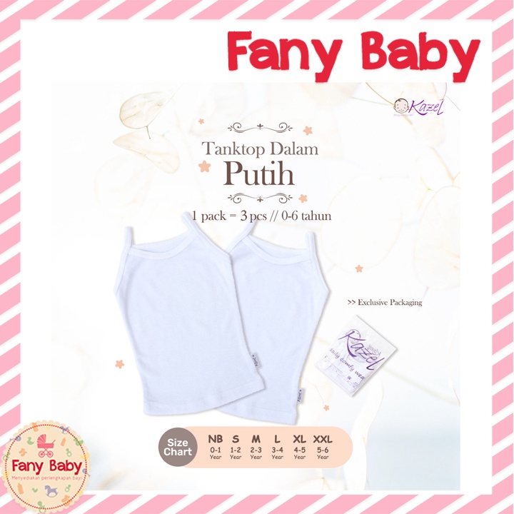 KAZEL TANKTOP DALAM PUTIH 3PCS