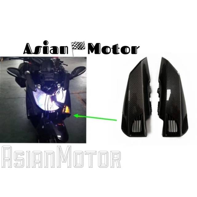 Cover Sen Sein Depan Nmax Carbon NEMO/ Cover Tutup Sen Depan Nmax Carbon