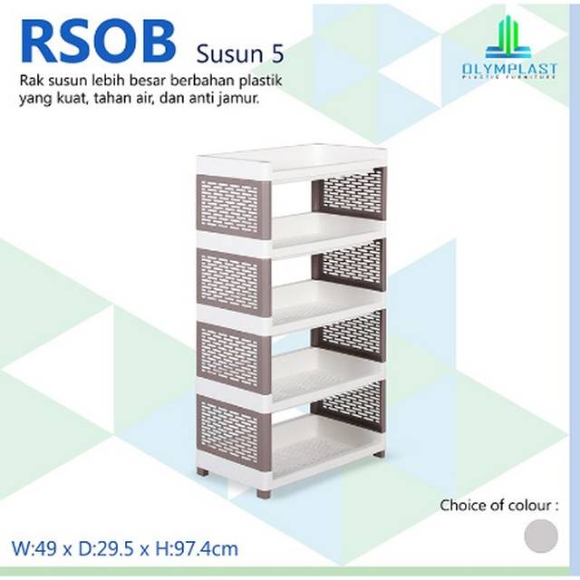 OLYMPLAST RAK SUSUN 5 BESAR PLASTIK RSOB-5 MURAH | Shopee Indonesia