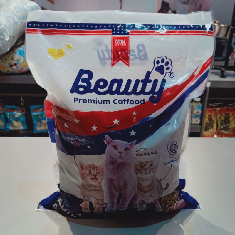 beauty cat makanan kucing 1kg / cat food kering / makanan kucing premium