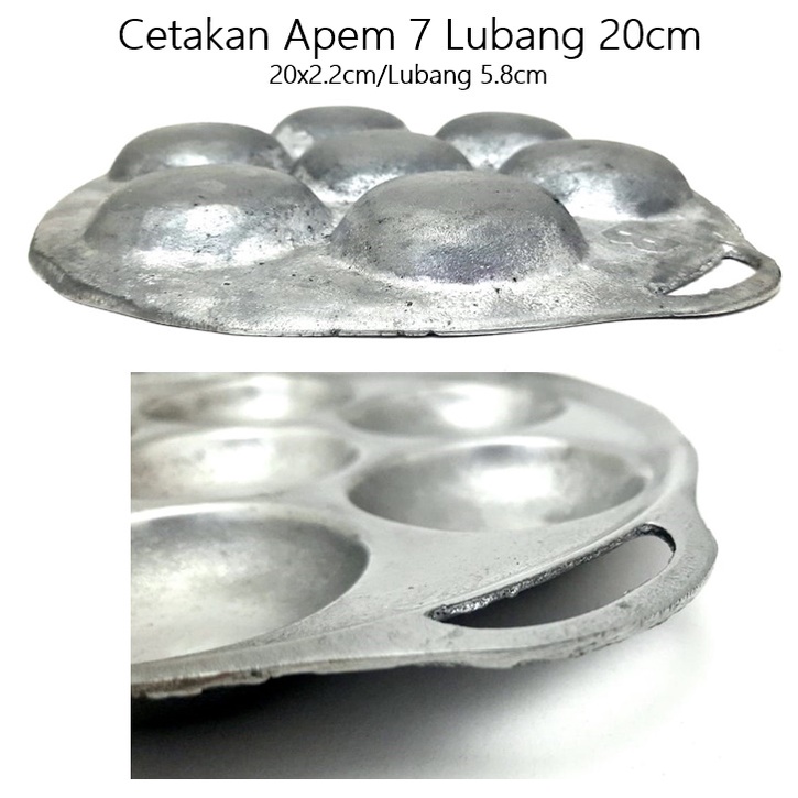 Cetakan Apem 7 Lubang Aluminium Cor 20cm