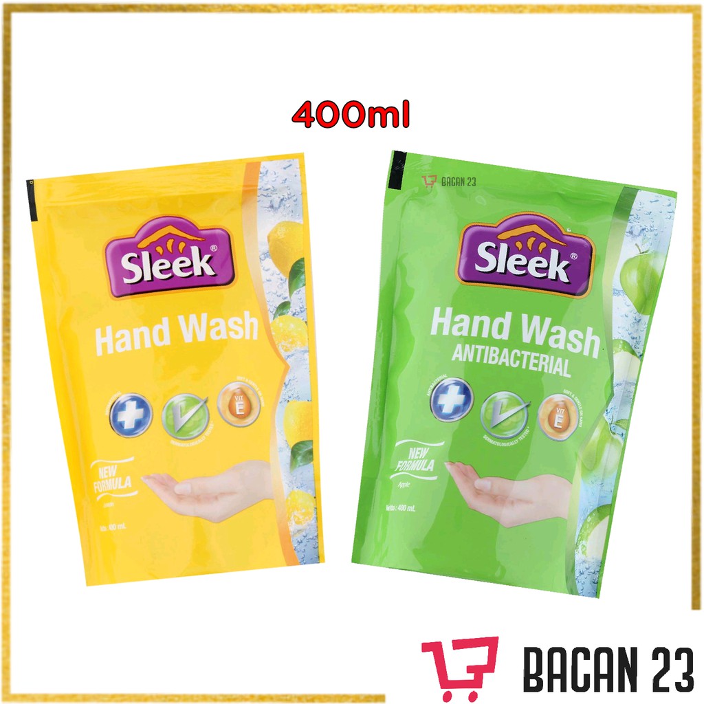 Sleek Hand Wash Refill (400ml) (Lemon-Sytawberry-Apple) / Bacan 23 - Bacan23