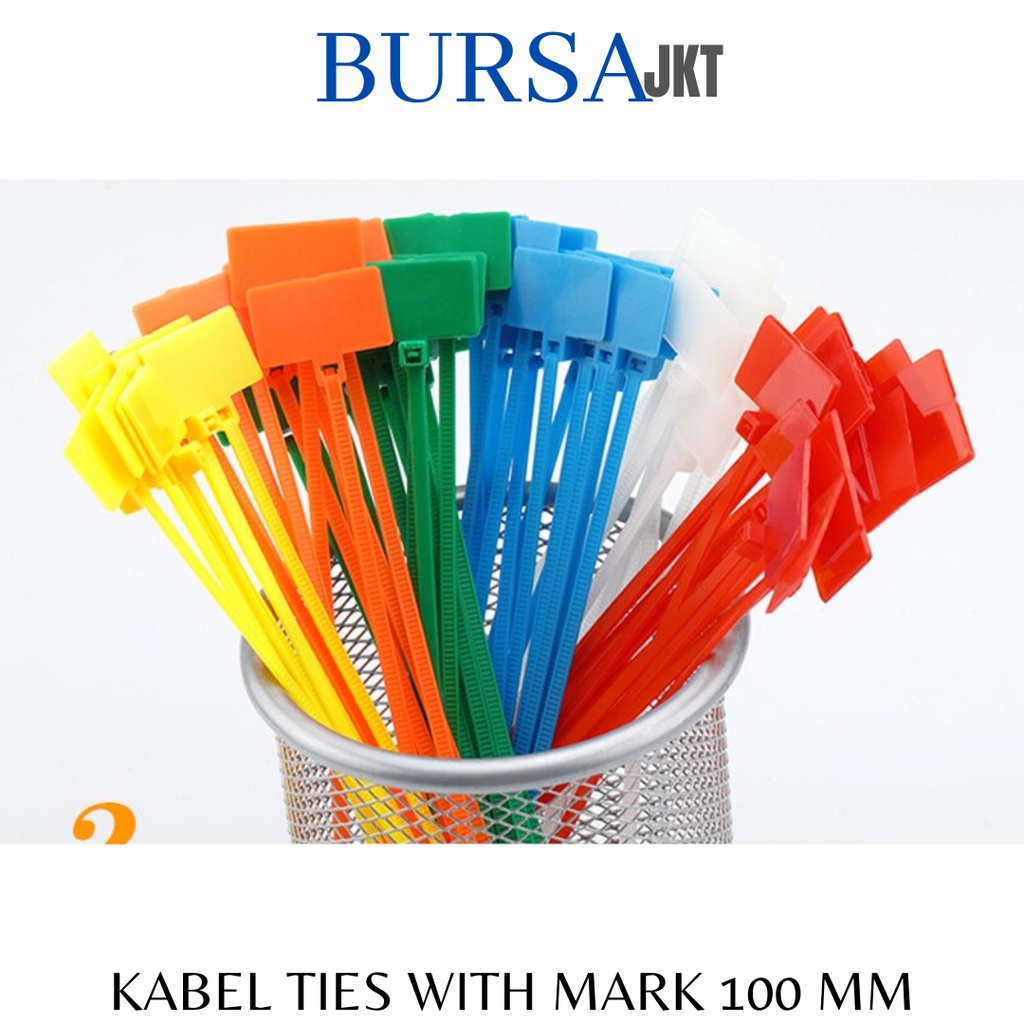 KABEL TIES TIE MARKING PENGIKAT KABEL DENGAN TAG 100 MM