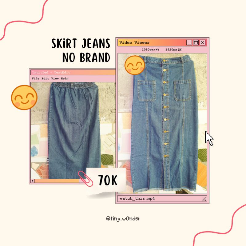 Preloved Rok Jeans/Denim