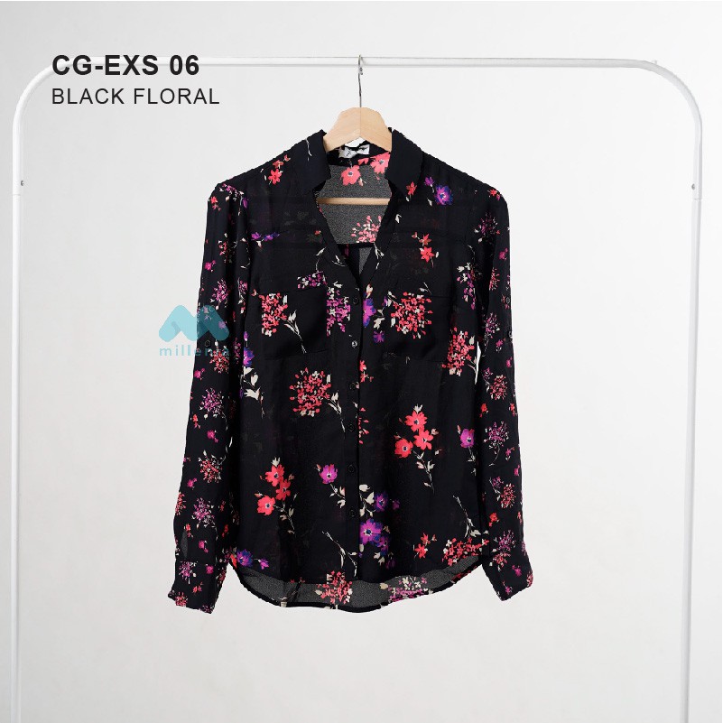 Kemeja Wanita- Portofino Vneck Double Pocket [CG-EXS 06]-7