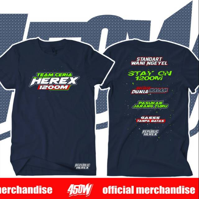 Kaos Herex team ceria 1200M