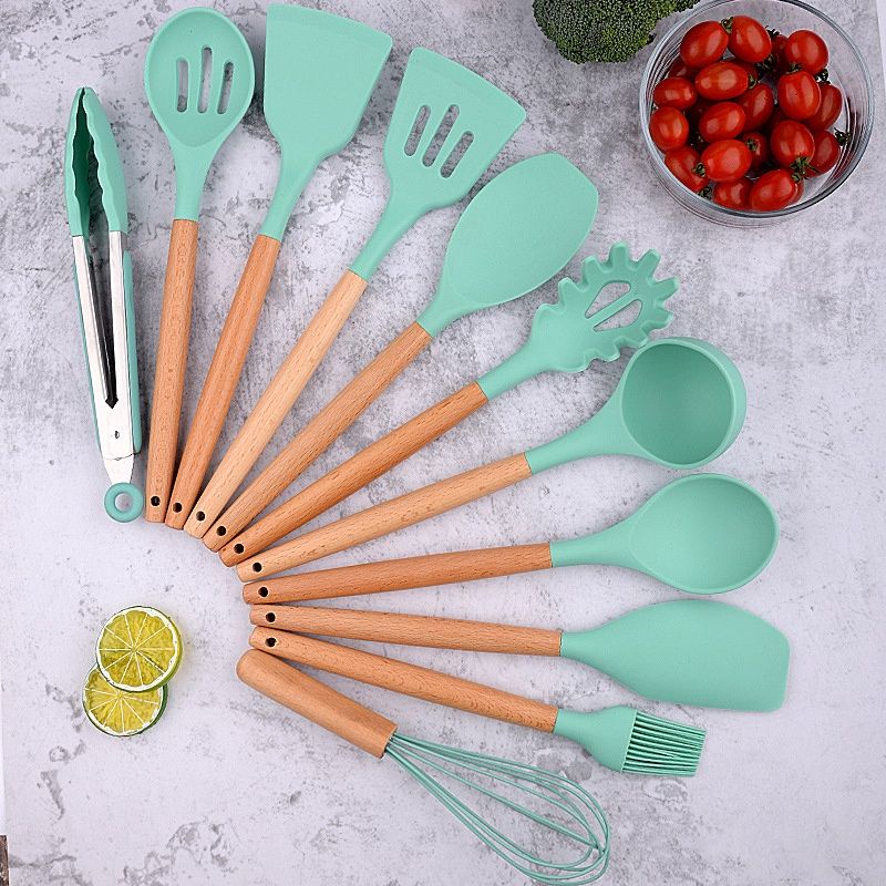 [DGB] SILIKON KITCHEN SET UTENSIL 13 PCS SPATULA SUTIL ALAT DAPUR LENGKAP FULLSET FREE WADAH