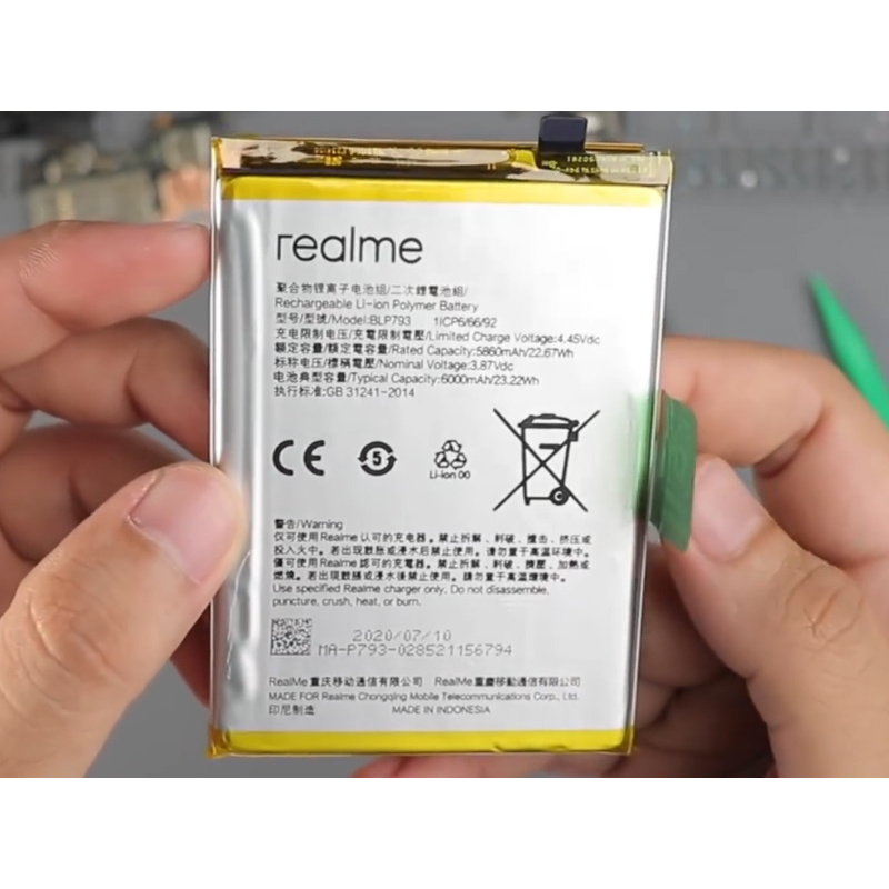 Battery Batere Batre Baterai Oppo Realme C11 C12 C15 BLP-793 BLP793 BLP 793