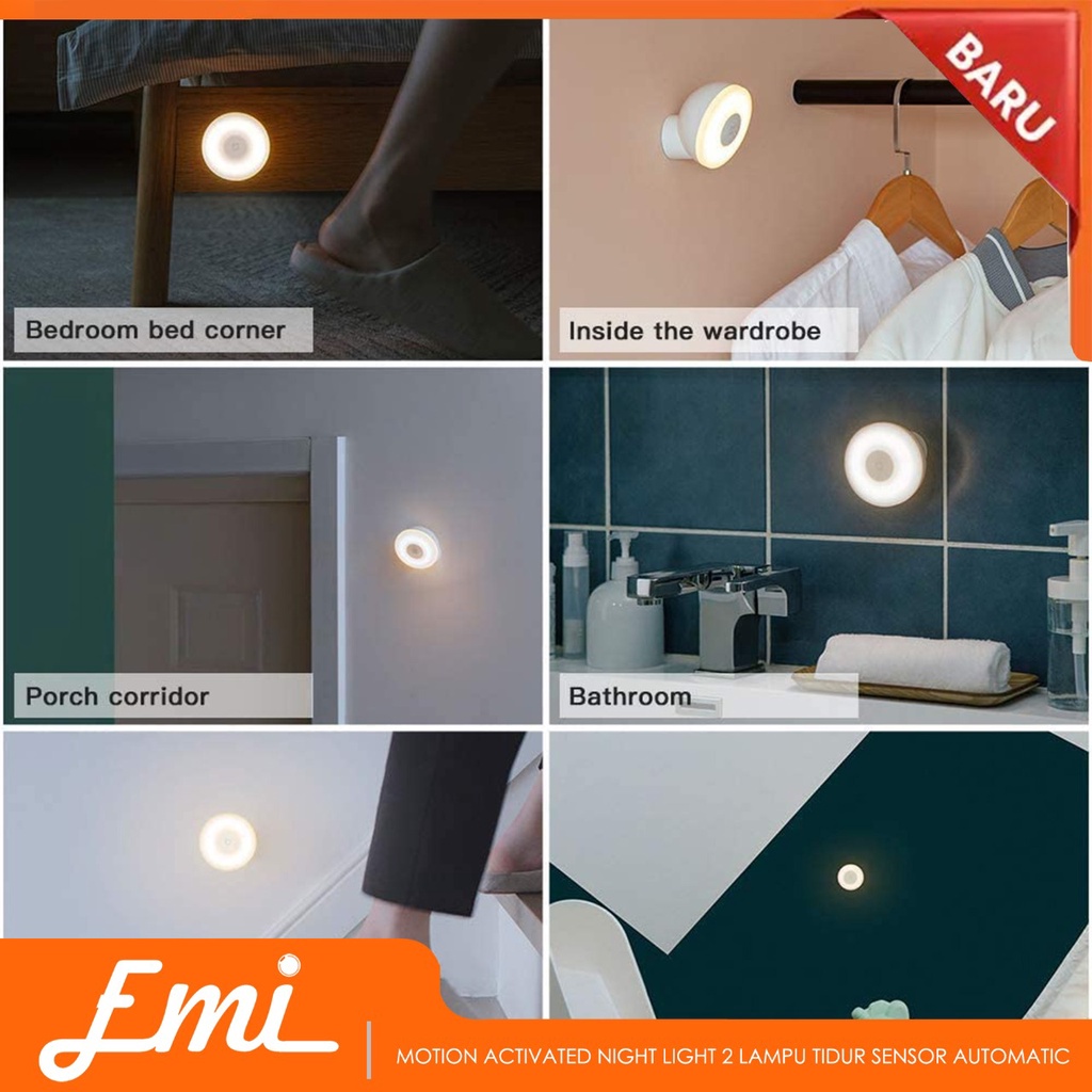 Mijia Night Light 2 Lampu Malam LED Sensor Gerak with Magnet Base - MJYD02YL