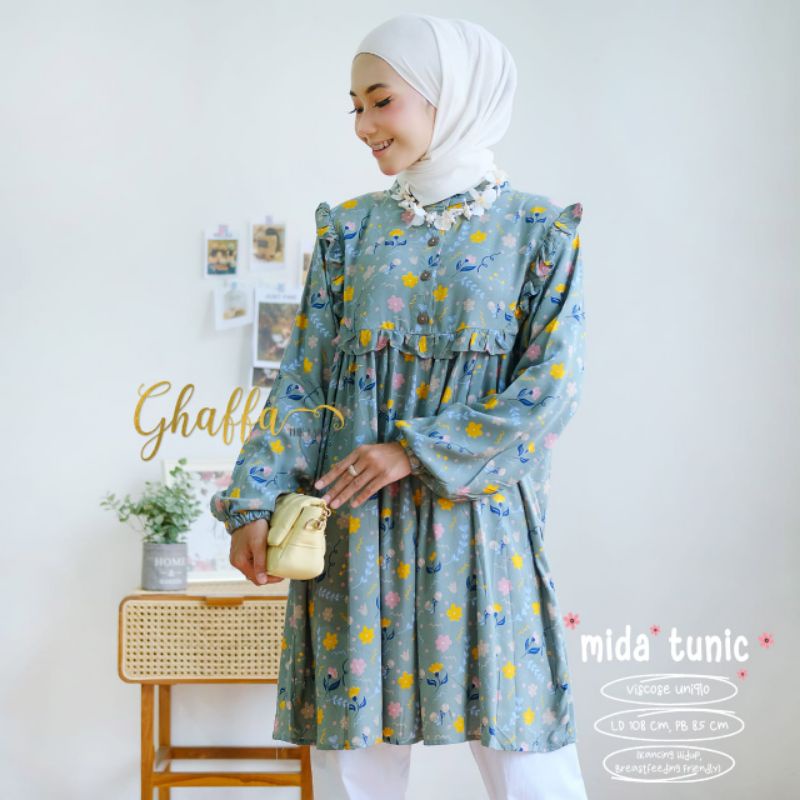 MIDA TUNIK BY GHAFFA THE LABEL (TUNIK MOTIF) Tunik muslimah modern rekomended