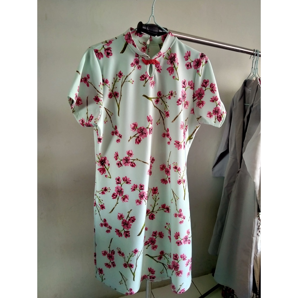 Cheongsam gaun pesta prewedding sincia preloved
