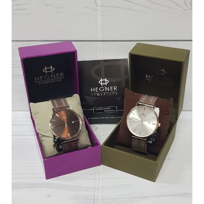 Jam tangan pria HEGNER rantai pasir halus