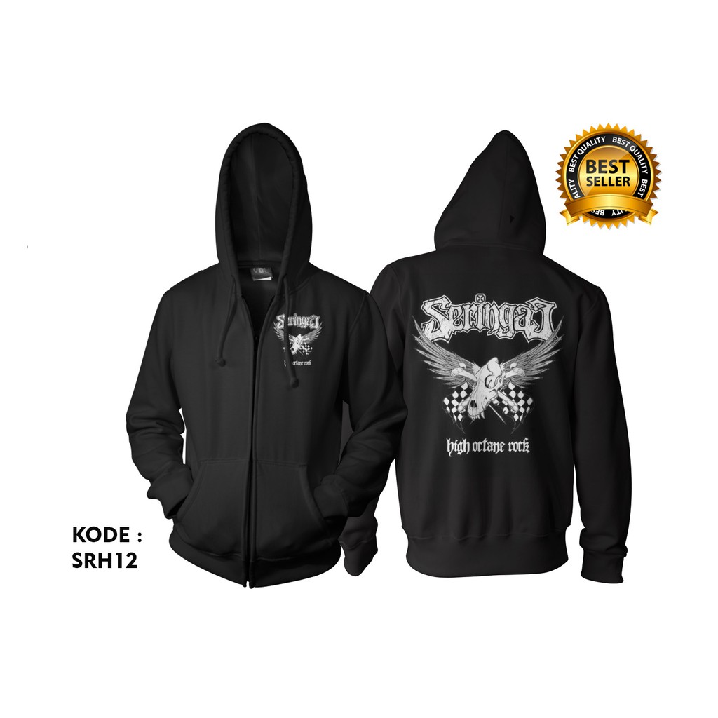 Jaket seringai wolf / jacket zipper hoodie band srh12