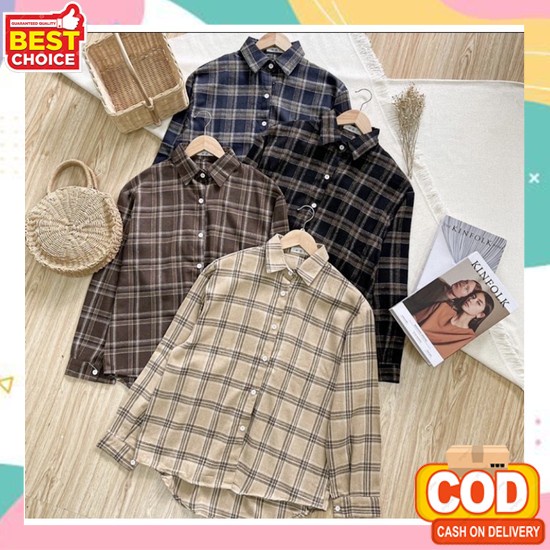 Nadin Top Kemeja Ootd Remaja Korean Style Atasan Wanita Terbaru Kekinian Fashion Wanita Hijab Grosir