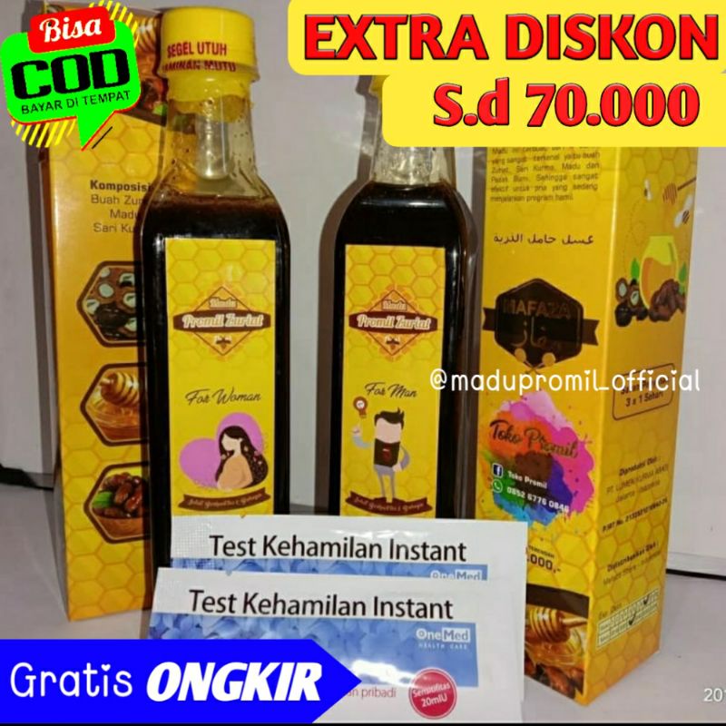 

ORIGINAL MADU ZURIAT MAFAZA SEPAKET SUAMI ISTRI BONUS TESTPACK 2PCS / MADU PROMIL / MADU HAMIL / MADU PROGRAM SUKA / MADU MAFAZA / Madu Zuriat / MADU ZURIAT PRIA WANITA / Toko Promil / Madu Asli / Madu Kesuburan / Madu Bajakah / Madu SP Subur Pria