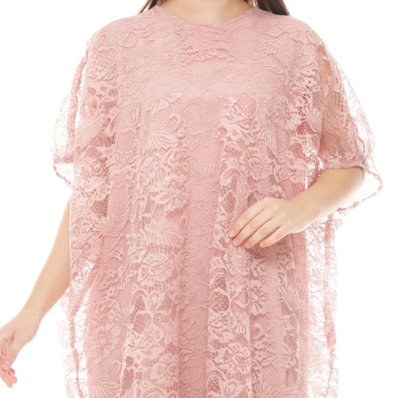 Kaftan Sofia Brokat Cantik Lengan Pendek