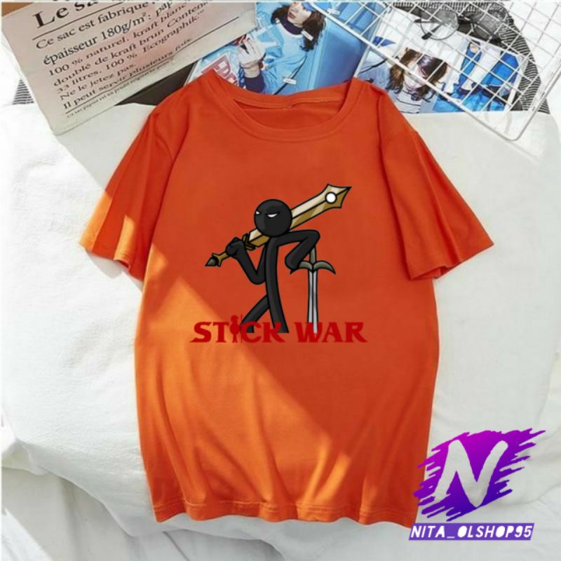 kaos stikman baju kaos anak stickwar stickman