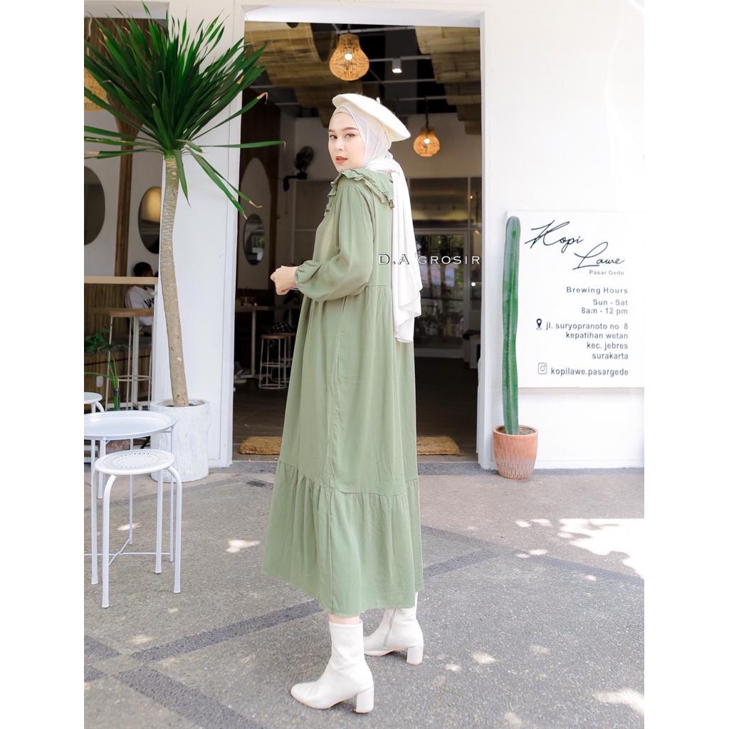 TERBARU DRESS MASITA JUMBO LD 120 BAHAN KATUN RAYON FASHION MUSLIM MODERN