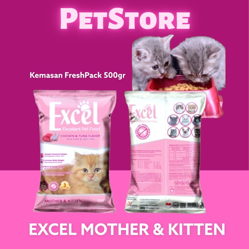 EXCEL MOTHER And KITTEN makanan kucing ibu dan anak kucing