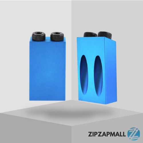 Kit Adapter Mata Bor Hole Jig Pembuat Lubang Baut Papan Kayu / Alat Bantu Pembuat Lubang Baut Miring pada Papan Kayu / Mata Bor Pelubang Lubang Kayu Kunci Persegi Kotak Set / Alat Pelubang Kayu Triplek Miring Kotak / Pocket Hole Jig Kayu Drill Murah Ori