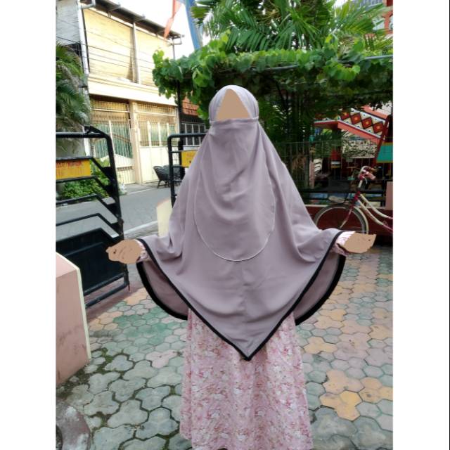 Khimar hijab syari LV / Khimar   hijab V / Khimar hijab bisban list