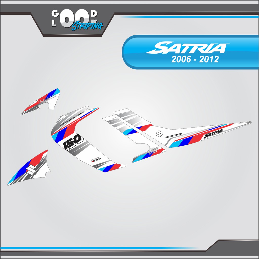 STRIPING STIKER LIST SATRIA 2006 - 2012 BMW MOTIF SIMPEL RACING