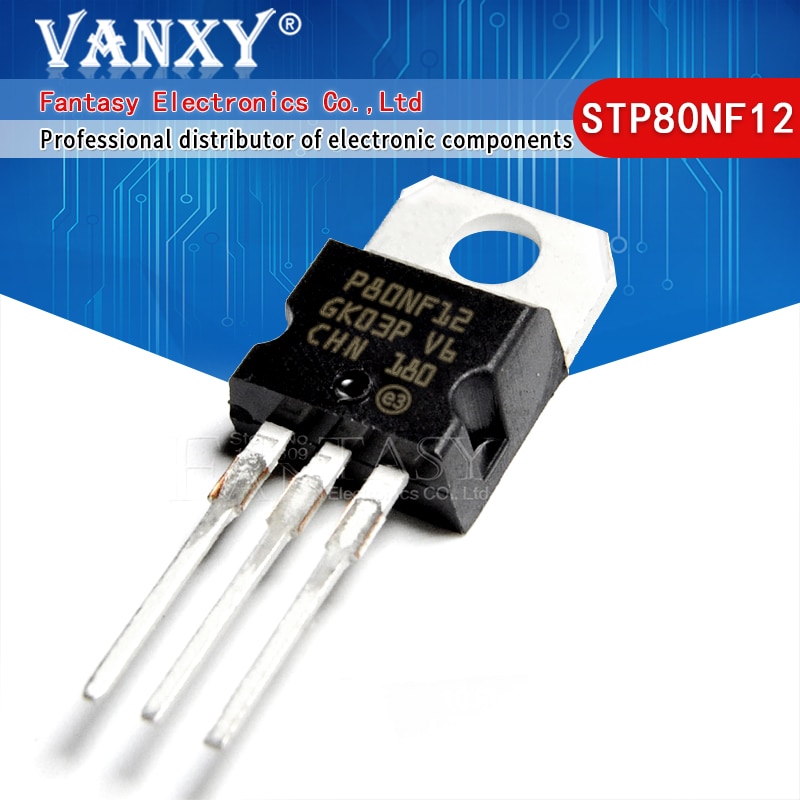 10pcs Stp80Nf12 To220 P80Nf12 To-220 120v 80a