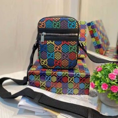 tas selempang pria/wanita set box ala rainbow| brand_gucci | BRANDED SHOSUL