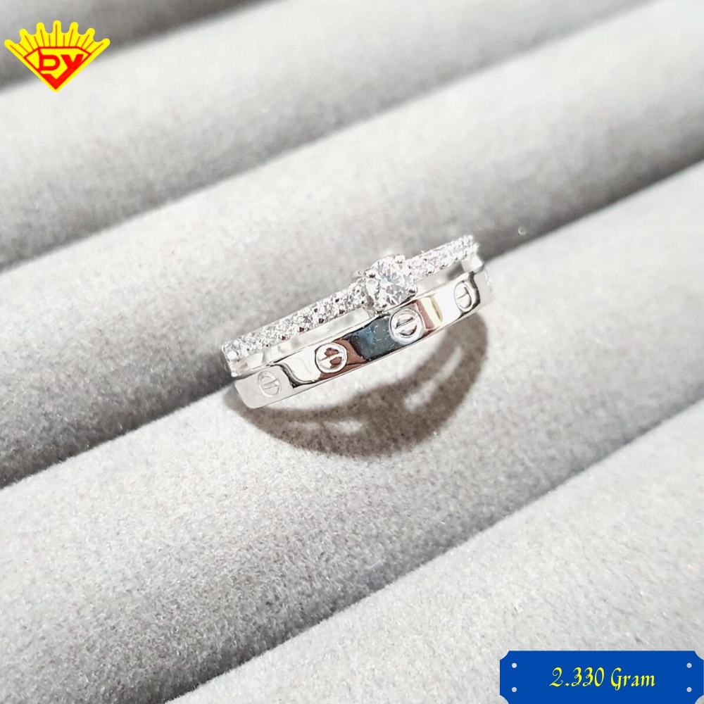 Cincin Emas Putih Kadar Emas 750