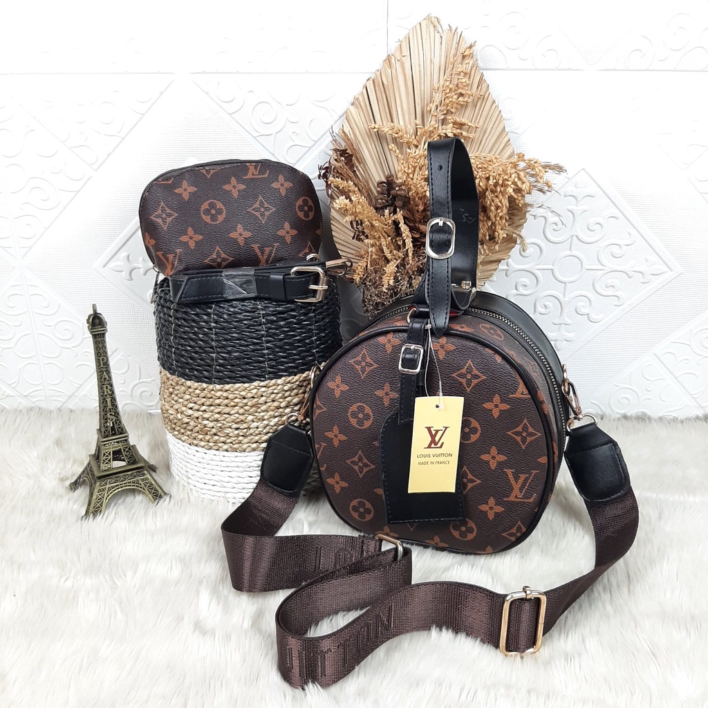 Tas LV BOLA Tas Petite CK2R BAG Handbag dan Selempang FREE POUCH DAN 2 TALI STRAP (BISA COD)