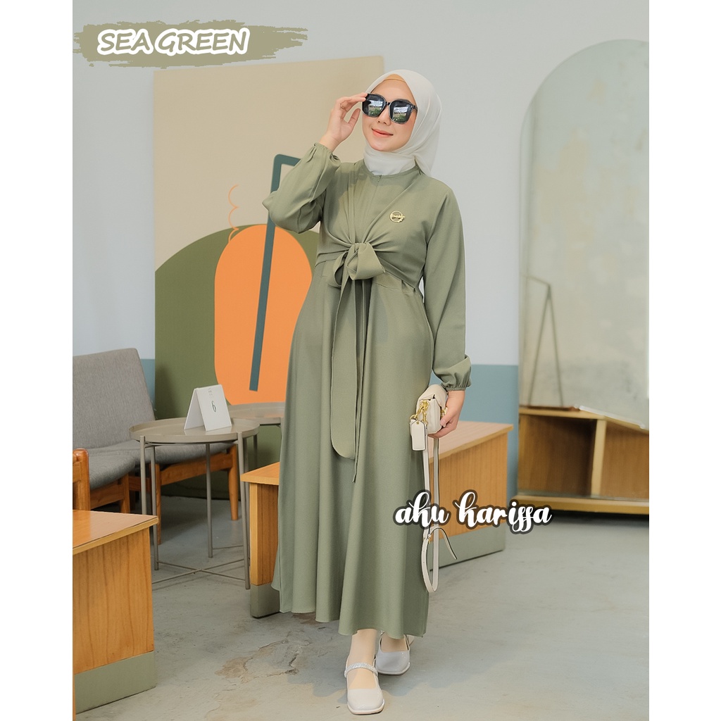 Haziqa Midi Dress Terbaru Aku Karissa Original