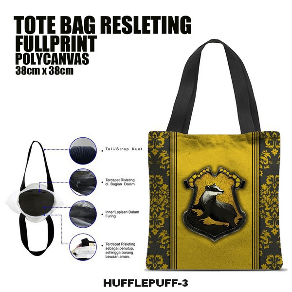 Tas / Tote Bag Polycanvas Full Print Resleting - Harry Potter Series.3