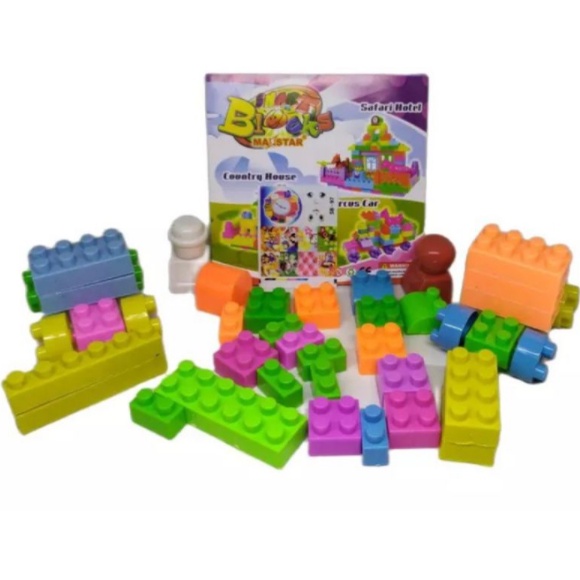 Mainan Anak 1 PACK ISI 40 PCS DIY Building Block Robot Mobil Blok Susun Puzzle Bahan Bagus New