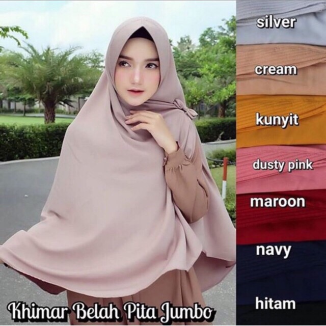 JILBAB INSTANT BELAH TENGAH JUMBO SYARI KHIMAR KUPU BERGO WOLFIS