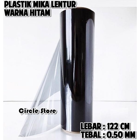 Plastik Mika Lentur Flexible Pvc Hitam Lebar 122Cm Tebal 0.50Mm
