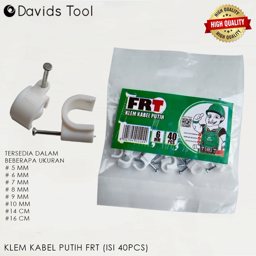 Klem Kabel Listrik Pengikat Cable Clip Frt