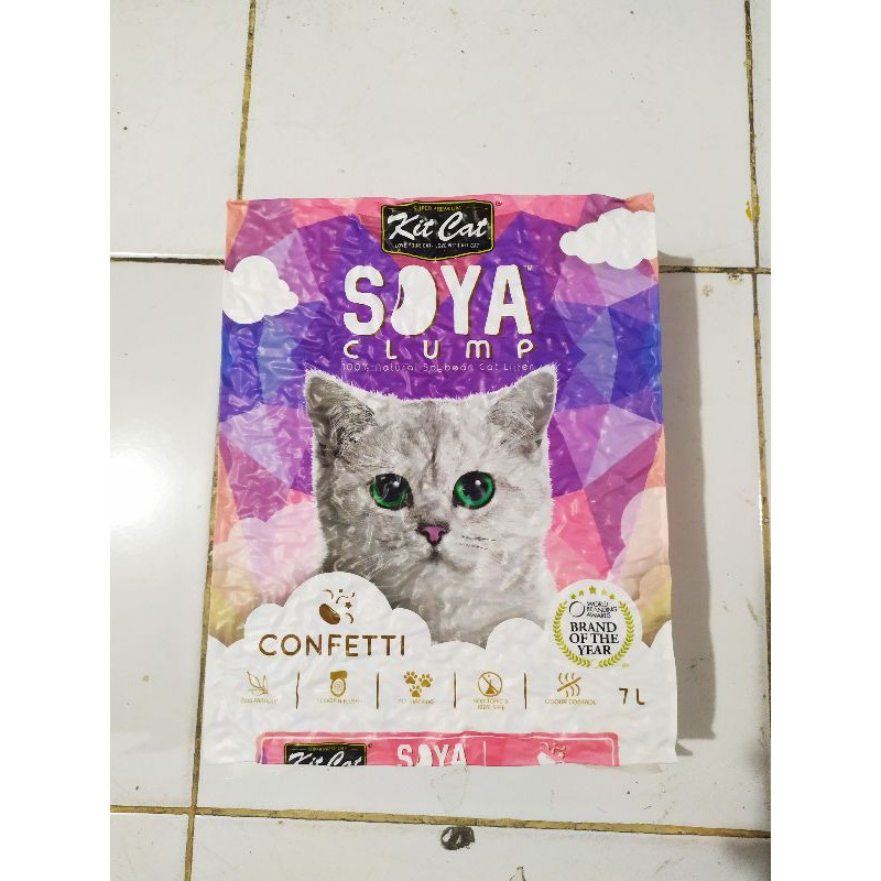 Kitcat Soya Clump 7L Cat Litter Pellet Kedelai Pengganti Pasir Kucing/Pasir wangi Gumpal