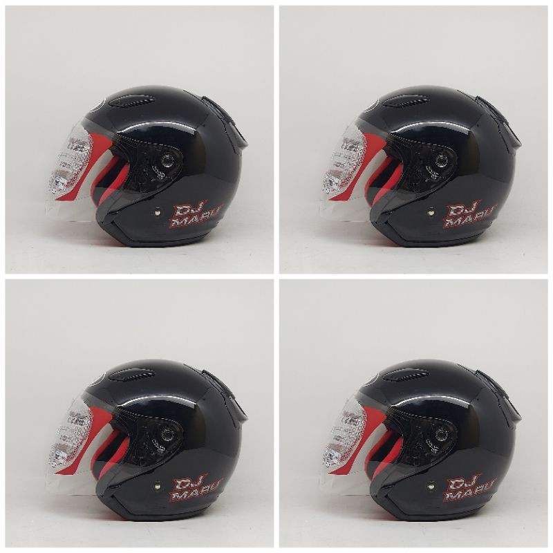 Helm kyt Dj Maru Hitam Glosy
