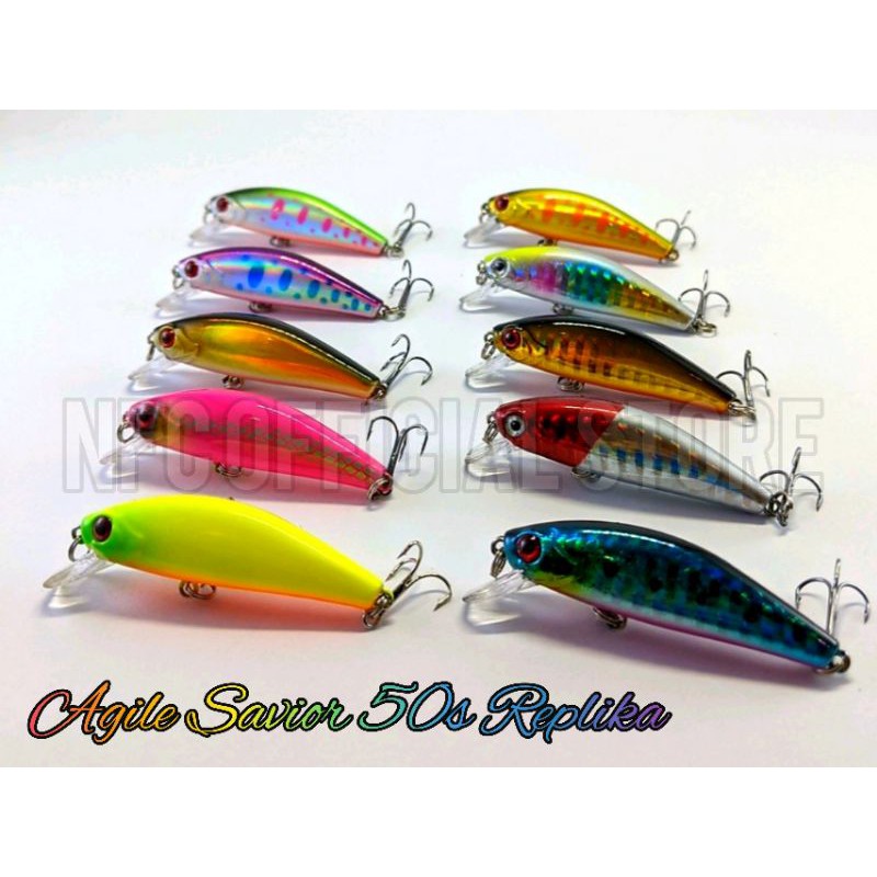 Lure minnow replika Agile Savior 5s (5cm/6,5gr) Best KILLER untuk ultralight casting