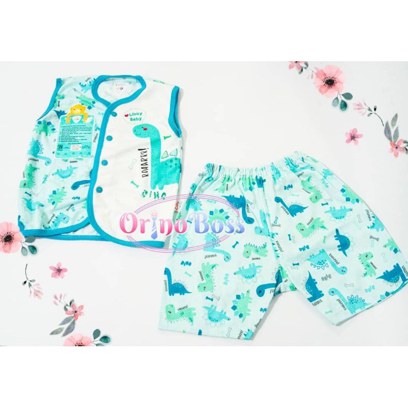 Setelan Kutung Buka Kancing Libby Series Sablon Boys Size L