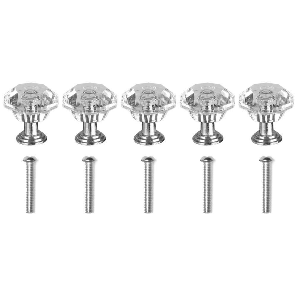 Suyo 10PCS Diamond Shape Pull Handle Dekorasi Rumah Hardware Transparan Pegangan Lemari Tarikan Lemari