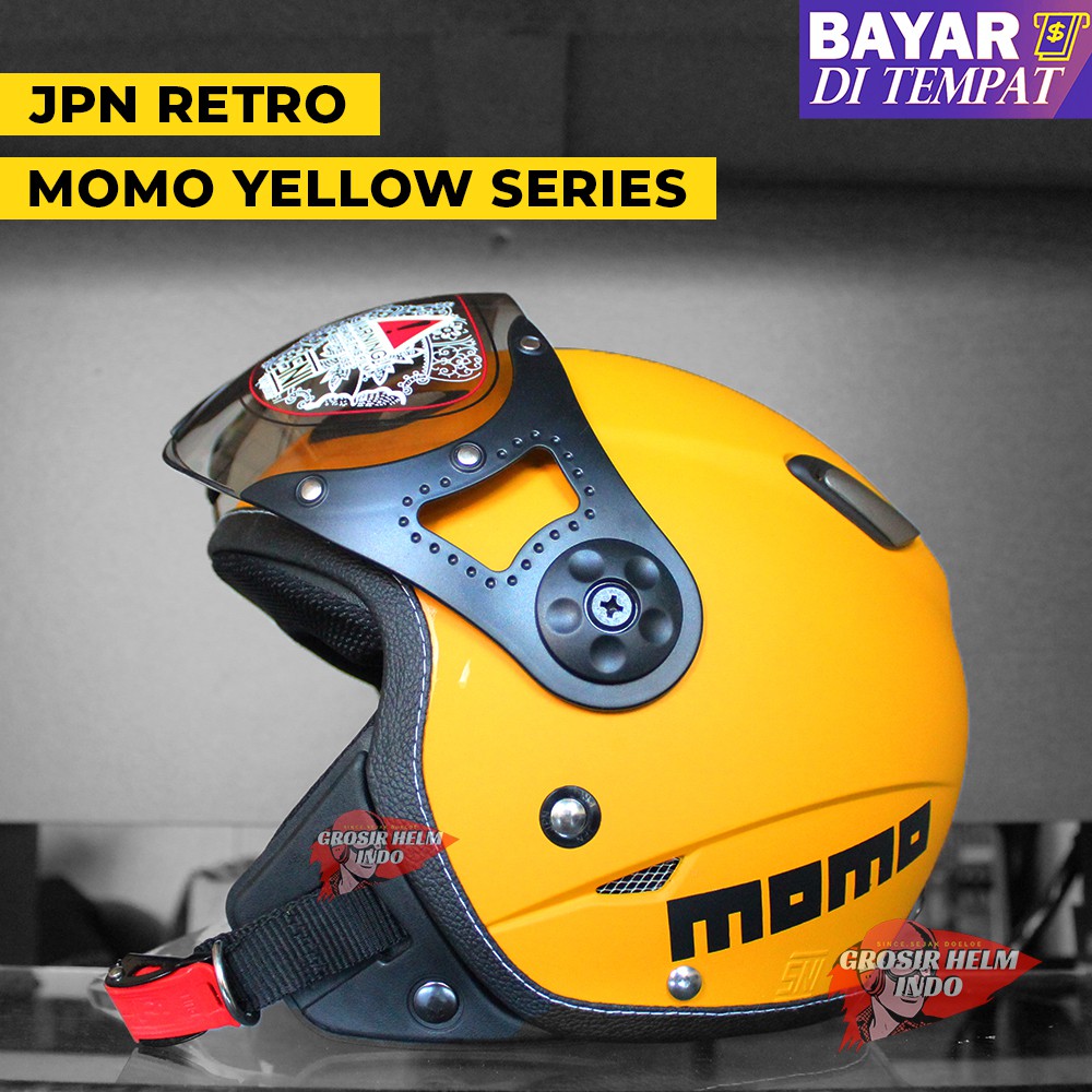 HELM JPN MOMO RETRO_HELM MOTOR KLASIK JPN MOMO ORIGINAL FREE BUBBLE WARP 100% PENGIRIMAN AMAN JAYA