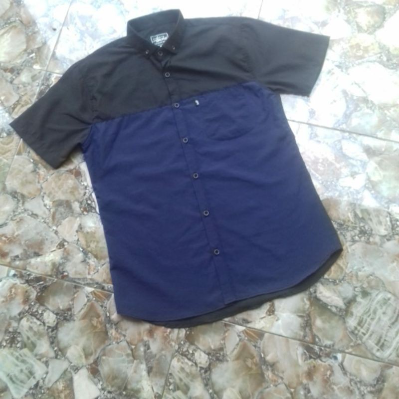 kemeja pria lengan pendek kombinasi size L&amp;XL