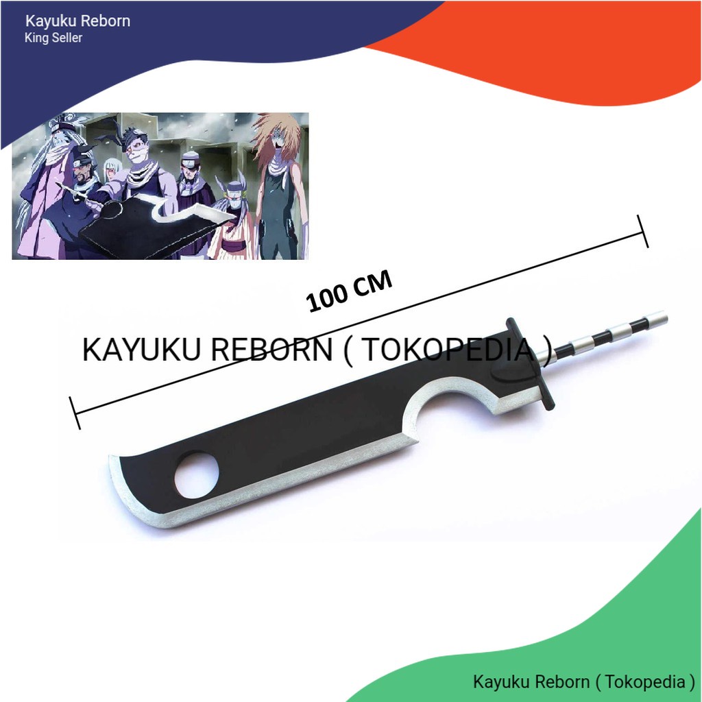 Anim Naruto Replika Pedang Momochi Zabuza Pedang Legendaris Kirigakure