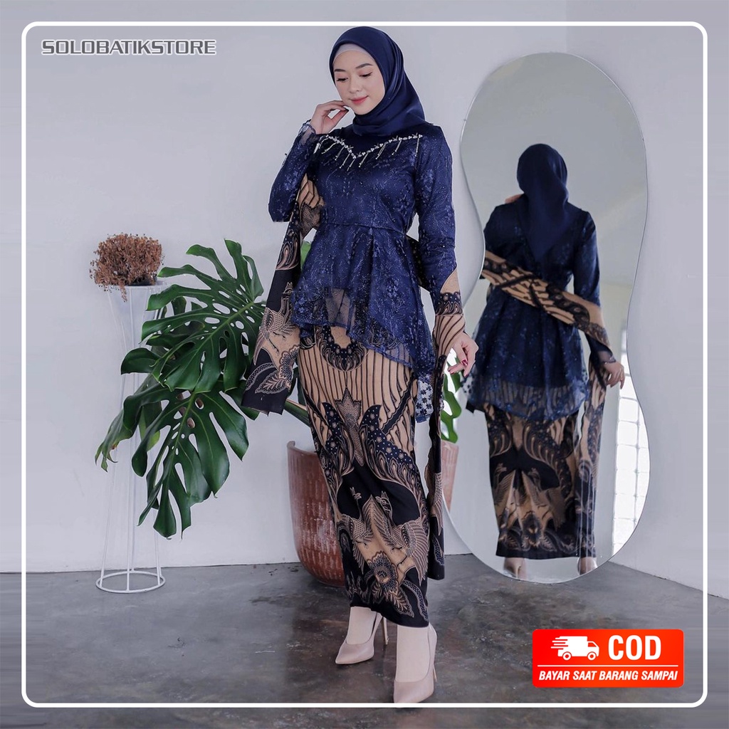 SOLO BATIK - Kebaya Wisuda Modern Kebaya tile Mutiara payet Premium batik kebaya lamaran