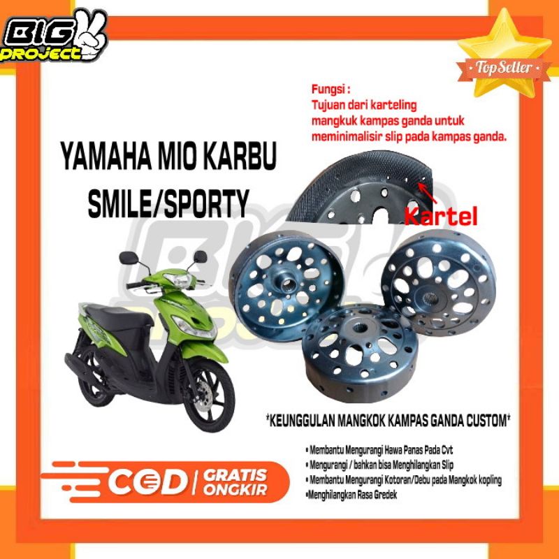 MANGKOK KAMPAS GANDA CUSTOM BOLONG KARTEL MIO KARBU SMILE/SPORTY / MANGKOK KAMPAS GANDA CUSTOM MIO K